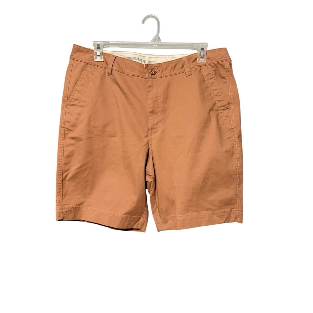 Natural Reflections 18 Tan Stretch Cotton Blend Bermuda Walking Shorts Pockets